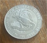 9999 Silber 1 oz Kookaburra 1 Australian Dollar 1992 Bayern - Jesenwang Vorschau