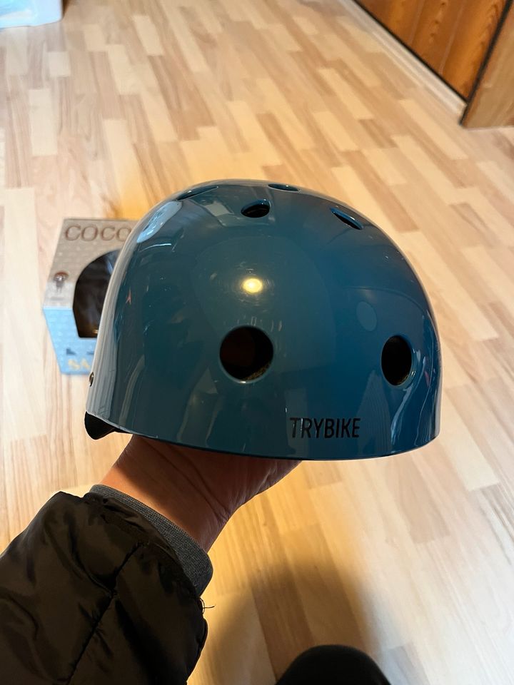 Kinder Fahrrad Helm CoConuts blau Gr. S 47/53 in Steffenberg