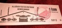 Vintage Gutscheine Allgäuer Festzeltbetriebe H. Burger Bayern - Oberstdorf Vorschau