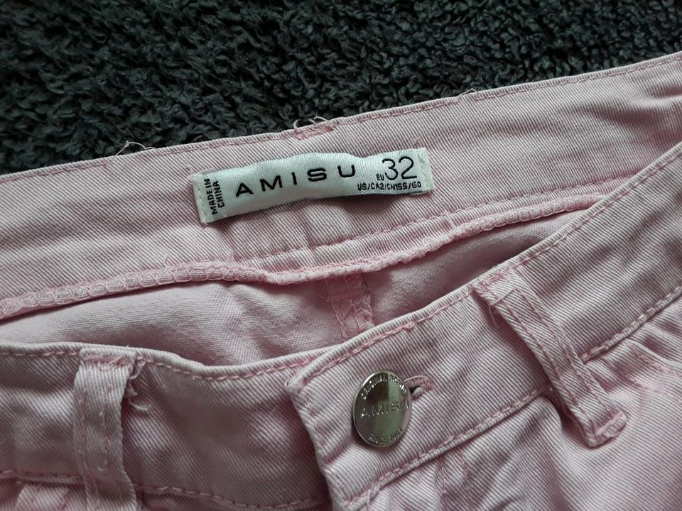 Shorts, Hot Pants, Amisu Gr. 32, XXS, Jeans,  kurze Hose,  Rose in Weimar