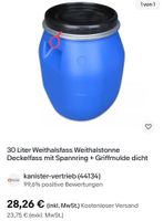 ❌ 30 Liter Weithalsfass Deckelfass Spannring Futter Tonne Fass ❌ Niedersachsen - Cloppenburg Vorschau