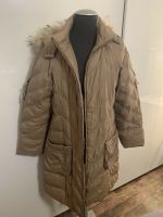 Biba Mantel Jacke Daunen Gr 44 Beige Kapuze Top Kiel - Mettenhof Vorschau