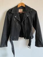 Grau Moto Boho Jeansjacke Biker Levis XS|34 Niedersachsen - Harpstedt Vorschau