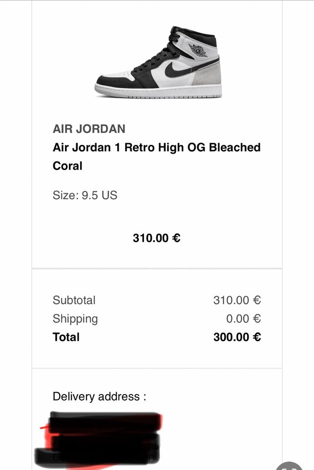 Air Jordan 1 Retro High OG Bleached Coral Gr. 43 9,5 US in Saarbrücken