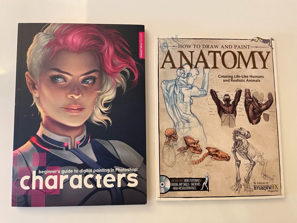 2-er Set Zeichenbücher: Digital Characters + Anatomy , wie neu ! in Aachen