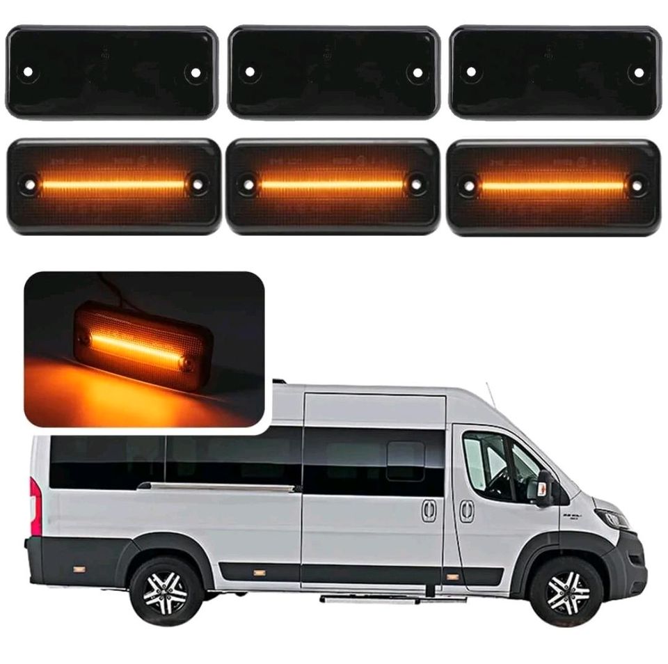 LED Seitenmarkierungsleuchten Fiat Ducato, Jumper, Boxer, Iveco, Wohnmobil ab 2006 schwarz/rauch 6 Stk. in Regensburg