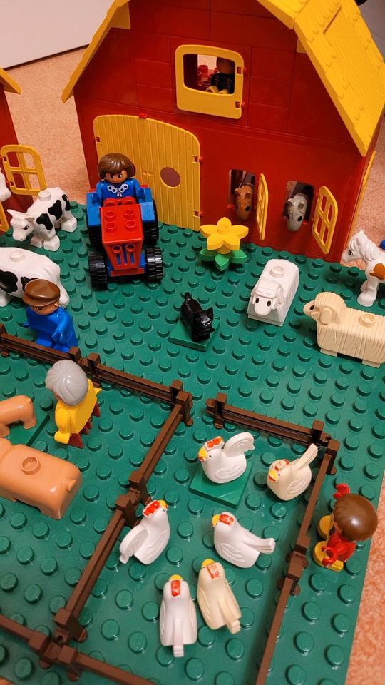 Duplo großer Bauernhof feste Gebäude Tiere Platte Konvolut in Hamburg