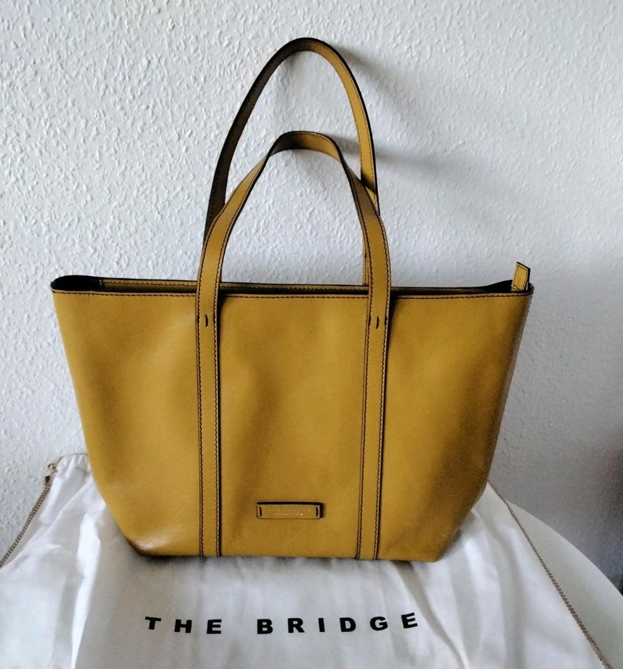 THE BRIDGE großer Shopper gelb Leder Tasche in Erfurt