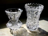 2x  alt/ antik Pressglas Glas Vase Brockwitz Hammonia geschliffen Baden-Württemberg - Bad Mergentheim Vorschau