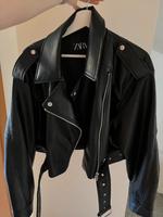 Lederjacke Bikerjacke Crop (Kunstleder) Niedersachsen - Wedemark Vorschau