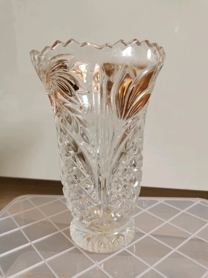 Vase und Schale Glasvase Glasschale Vintage in Spremberg