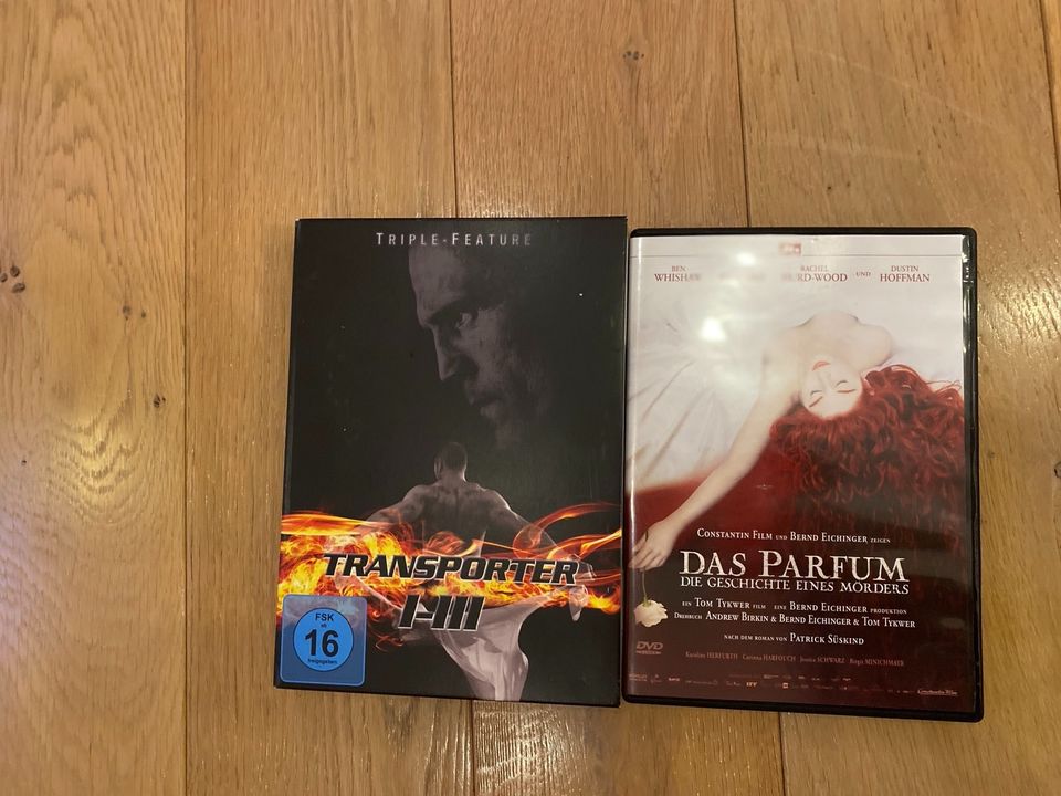 DVD Set „Transporter 1-3“ und „Das Parfum“ in Großenlüder