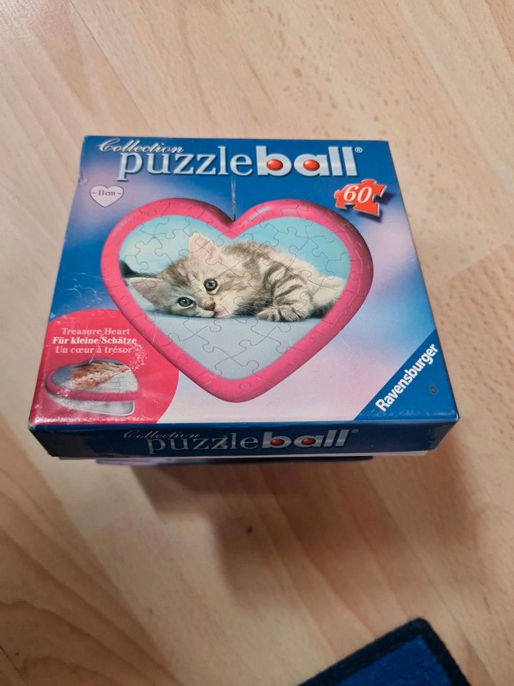 Ostergeschenk - Puzzleball - Herz - Katze in Eisingen