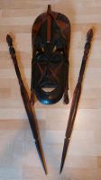 Afrikanische Folklore Maske mit 2 Spießen Baden-Württemberg - Backnang Vorschau