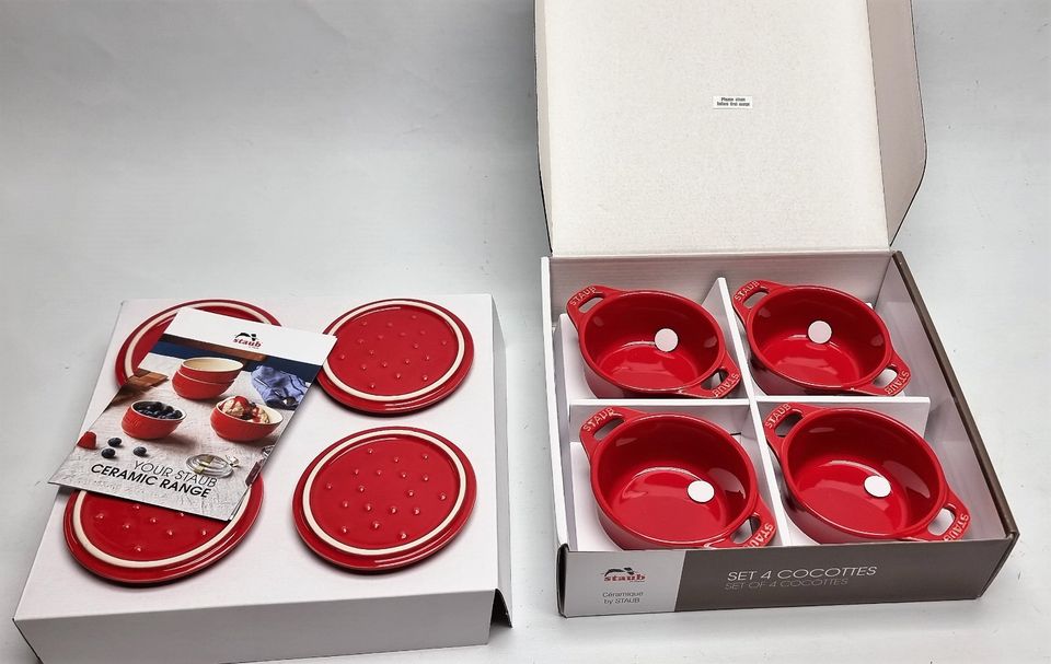 STAUB Zwilling CERAMIC Cocottes 4-tlg rot Auflaufform Keramik in Waiblingen