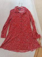 Primark Bluse lang eyecatcher rot schwarz weiß mit Kragen Mitte - Wedding Vorschau