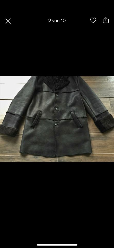 Orig. VERSACE  warme Ledermantel m. Fell Gr.XXL Lammfelljacke in Blankenheim