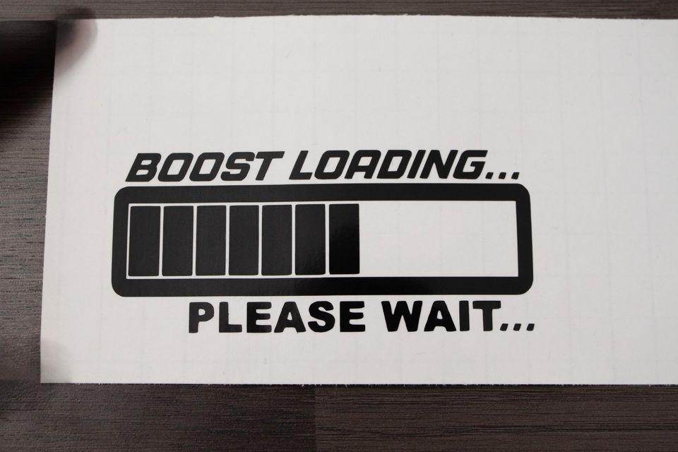 Boost Loading Please Wait Tuning Auto Aufkleber Sticker  Heckscheibenaufkleber