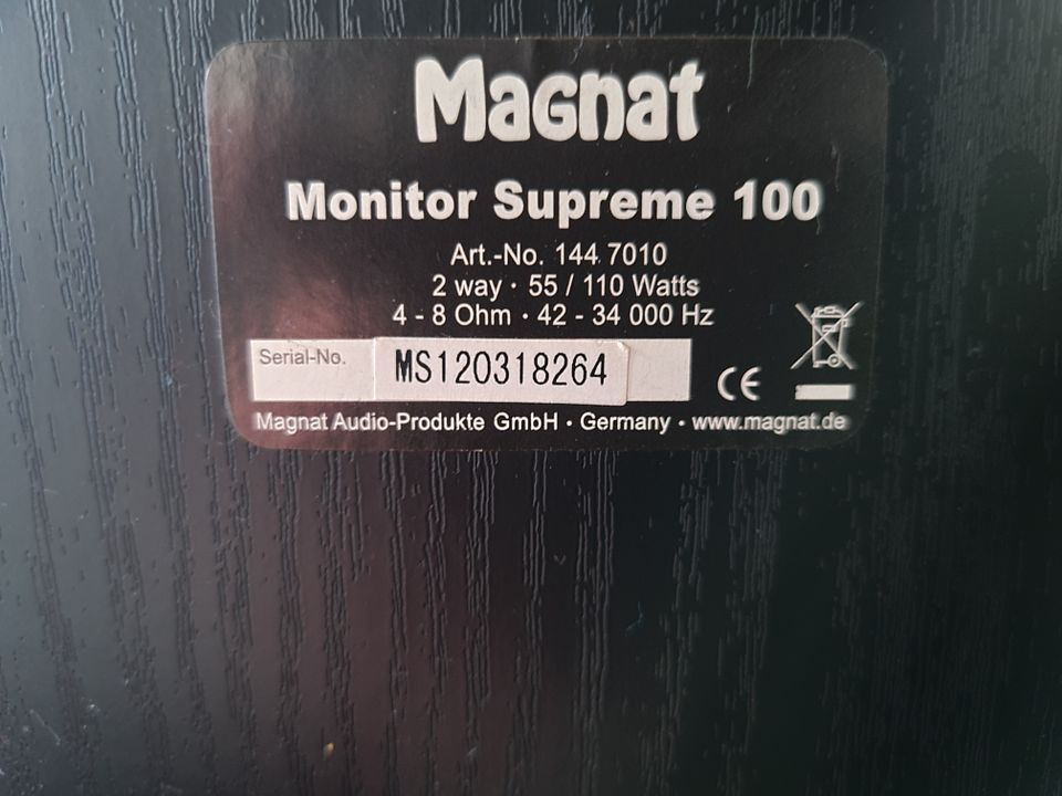 Magnat Monitor Supreme 100 Lautsprecher Box - braun - schwarz in Dülmen