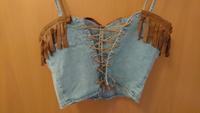 Neu+sexy+jeans+top+bustier+cowgirl+indianer+line dance+GR.M Brandenburg - Halbe Vorschau