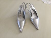 DAVID BRAUN PUMPS Slingpumps Leder Gr. 37 silber Nappaleder NEU! Rheinland-Pfalz - Gerolsheim Vorschau