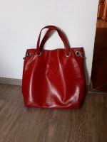 Handtasche Leder Tasche " Ruth Moser " rot schwarz gross Bayern - Augsburg Vorschau