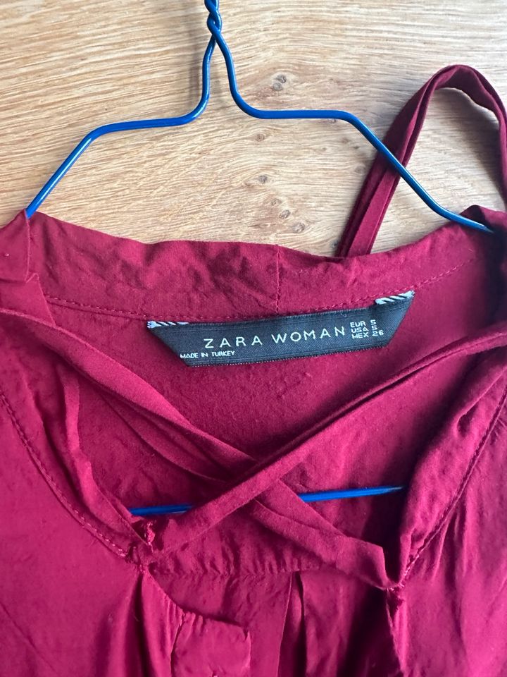 Zara Bluse Schleife Bordeaux Gr. S in München