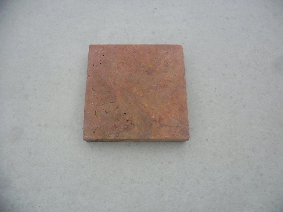 Terrassenplatten Naturstein antik "Travertin Red" 20x20x3cm in Loitsche-Heinrichsberg