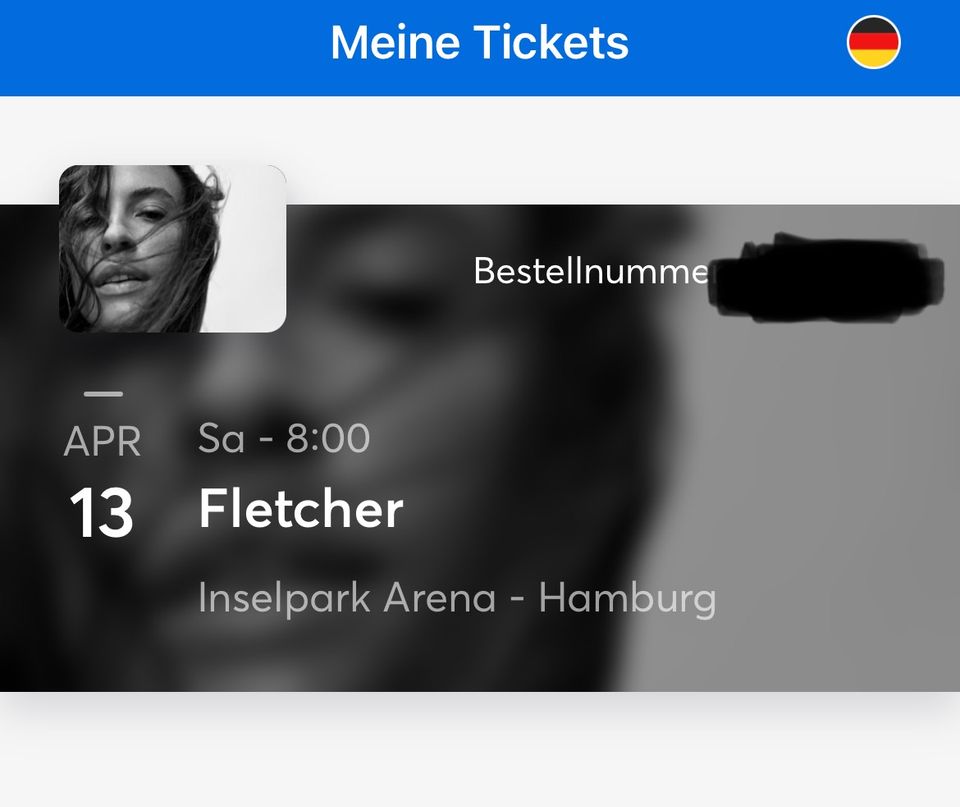 Fletcher Konzert 2x Tickets für Hamburg Heute (13.4.24) in Hamburg