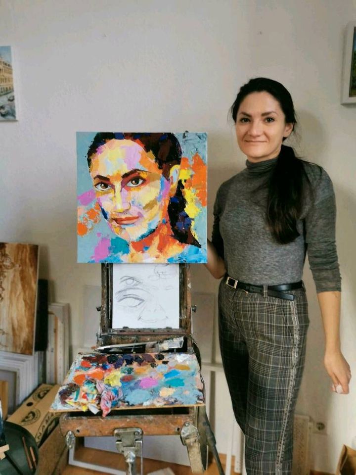 Abstrakt Öl Gemälde / Portrait professionell malen lassen in Dresden