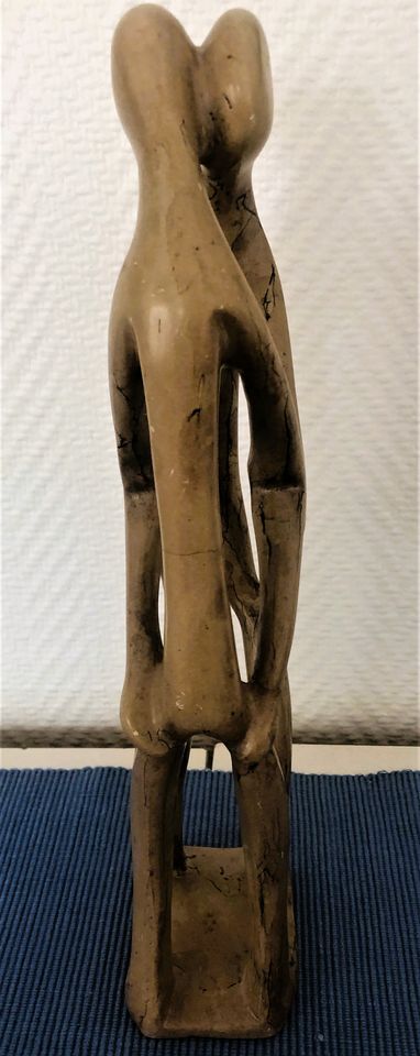 2 Menschen Statuette aus Afrika / Kenia aus Steckstein handmade in Travenbrück