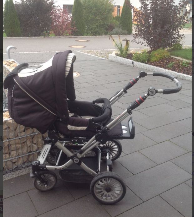 Kinderwagen, Hartan Topline S+, Softtragetasche, Sportkinderwagen in Albaching