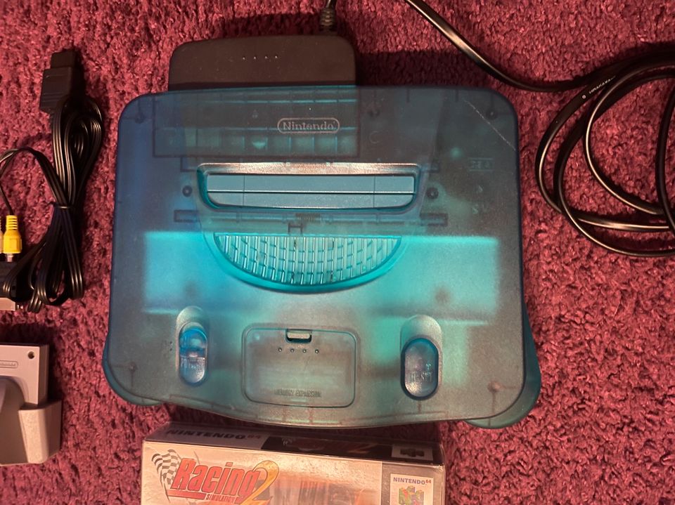 Nintendo 64 N64 Konsole Clear Ice Blue Transparent Controller in Kitzingen