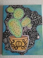 Selbst gemaltes Bild,Kaktus,Leinwand Nordrhein-Westfalen - Schwerte Vorschau