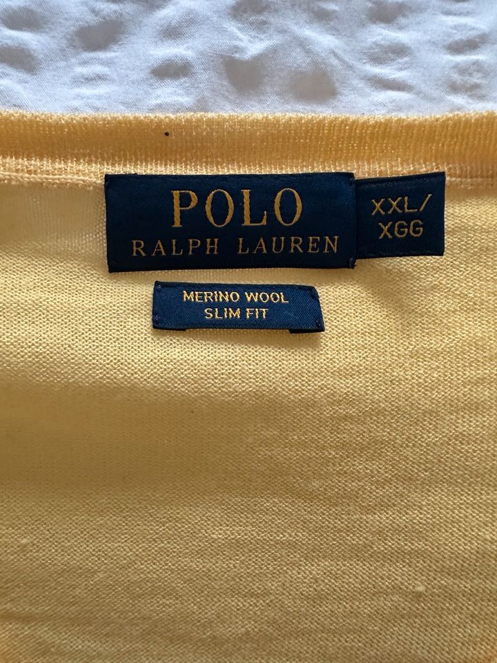 Ralph Lauren Pulli Merino Wool slim fit gelb Gr. XXL in München