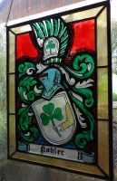 Glasbild Bleiverglasung Wappen Fensterdeko Hessen - Idstein Vorschau