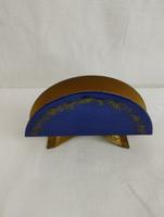 DDR Servietten Halter Blau Emaille Messing Sachsen - Hohenstein-Ernstthal Vorschau
