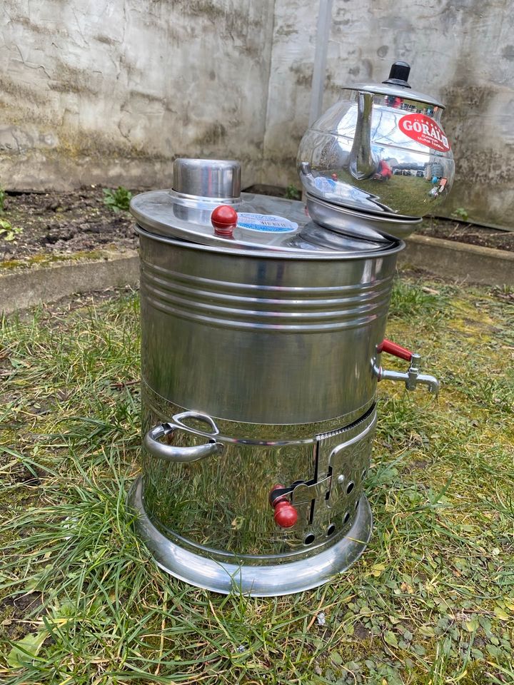 Semaver Neu Samowar Holzkohle Teekocher Samovar Teekanne Garten in Braunschweig