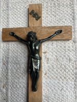 Kruzifix aus Naturholz Eiche und Messingfigur massiv 30 cm Bayern - Olching Vorschau