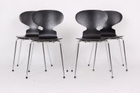 Arne Jacobsen 3101, 4 schwarze Armeisen, Fritz Hansen Stuttgart - Stuttgart-Mitte Vorschau