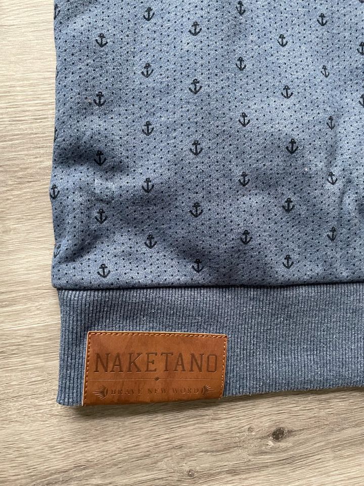 Naketano Pullover Anker Damen blau L Sweatshirt maritim Eule in Königslutter am Elm