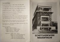 Altes Schiffshebewerk Niederfinow - Faltblatt v. 11-87 Sachsen - Limbach-Oberfrohna Vorschau