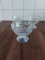 3 Vintage Dessertschalen / Eisschalen mit Fuß, massives Glas Hamburg-Nord - Hamburg Barmbek Vorschau