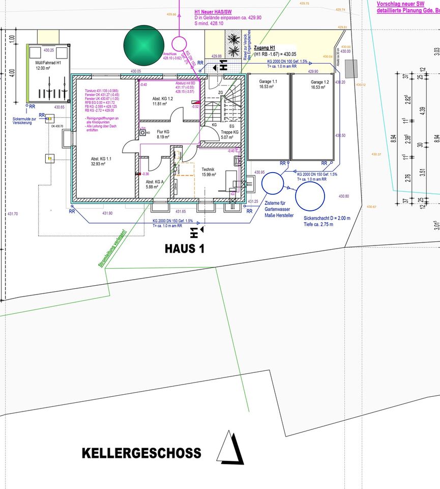 Baugrundstück inkl. genehmigtem Bauplan für ein MFH in Burgkirchen / Hirten in Burgkirchen