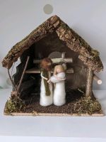 Krippe mit Moosdach und Filzfiguren Weihnachtskrippe Nordrhein-Westfalen - Goch Vorschau