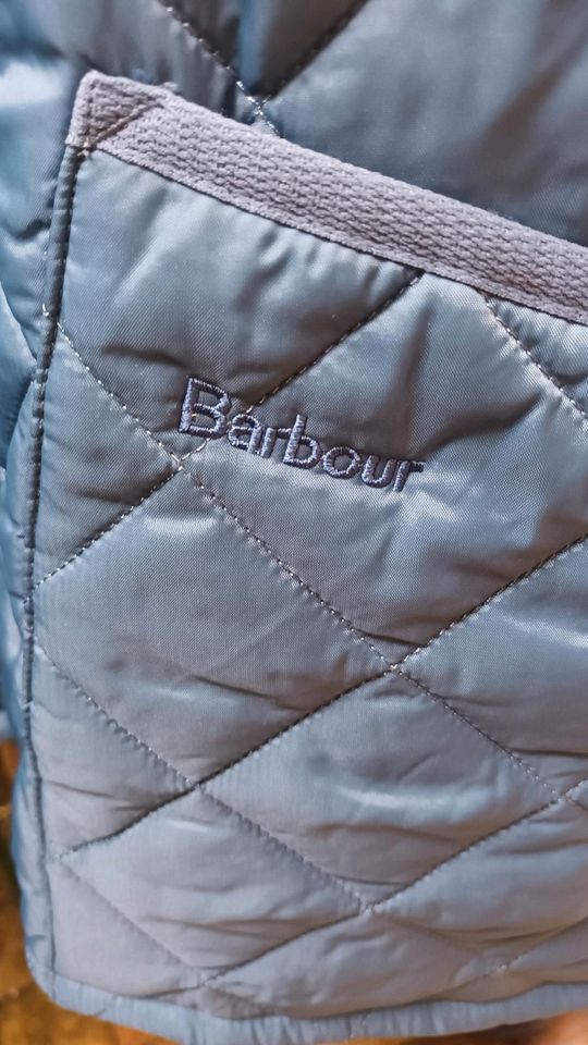 2x BARBOUR Jacke Steppjacke Übergang 40 L blau & ecru neuwertig in Remagen