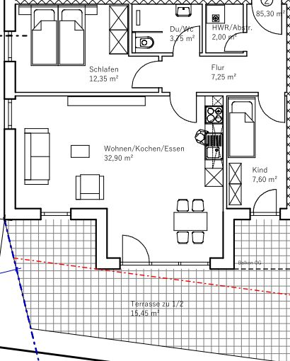 Energieeffiziente 3 Zimmer Neubau Wohnung in Oldenburg Eversten, SOLARTHERME  - REF WA-1-2 in Oldenburg