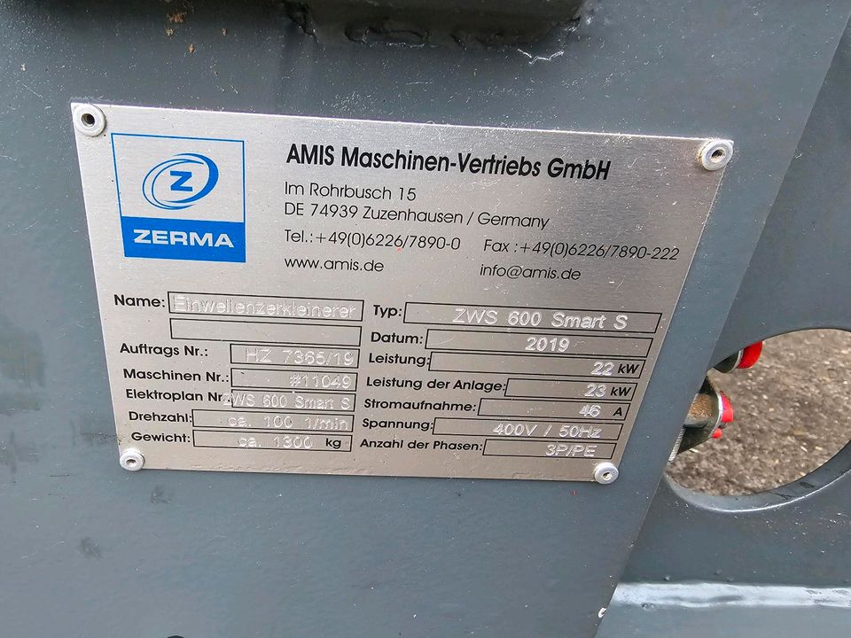 Zerma ZWS 600 Smart S Hacker Schredder no weima untha in Wesel