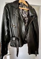 Lederjacke Bikerstil, echtes Leder,Gr.58 eher 54/56 Nordrhein-Westfalen - Moers Vorschau