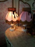 2 antike alte Lampen boudoir chic ♡ Goldborte Sachsen - Krauschwitz Vorschau